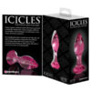 Plug anale in vetro soffiato rosa Ø 3 cm