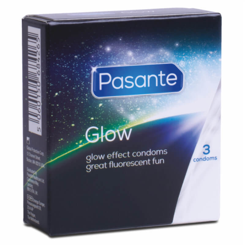 Preservativi fosforescenti/fluorescenti Pasante Glow 3 profilattici