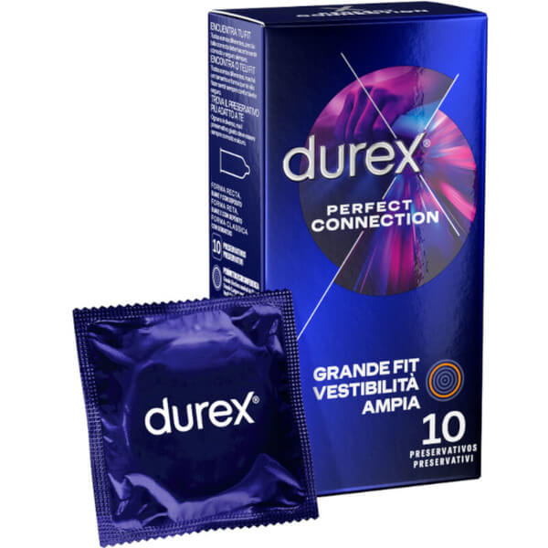 Preservativi spessi extra lubrificati PERFECT CONNECTION DUREX 10 profilattici