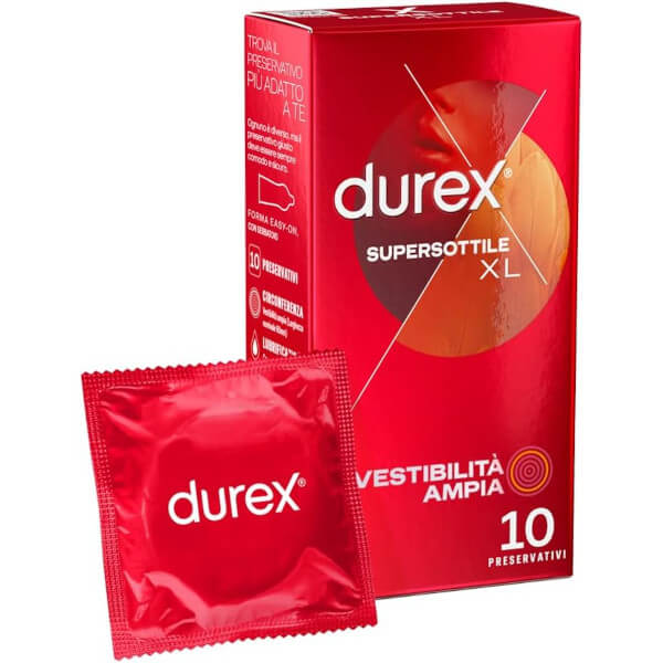 Preservativi XL super sottili DUREX 10 profilattici