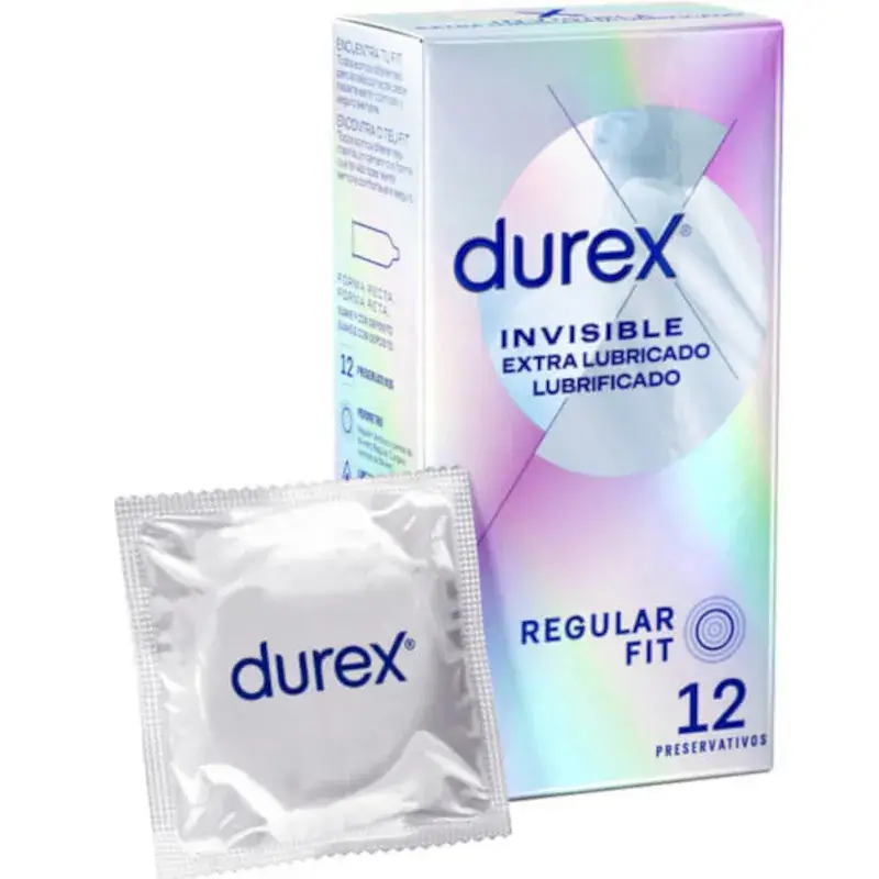 12 Preservativi extra sottili e extra lubrificati Durex INVISIBLE