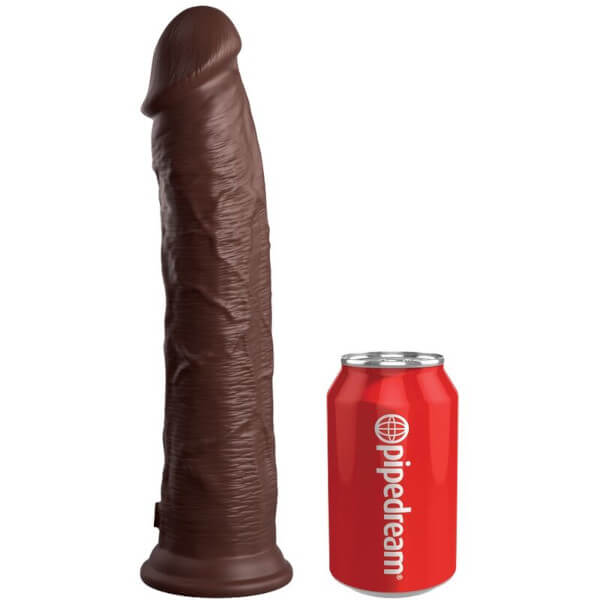 Dildo realistico in silicone marrone con ventosa da 28 cm KING COCK ELITE