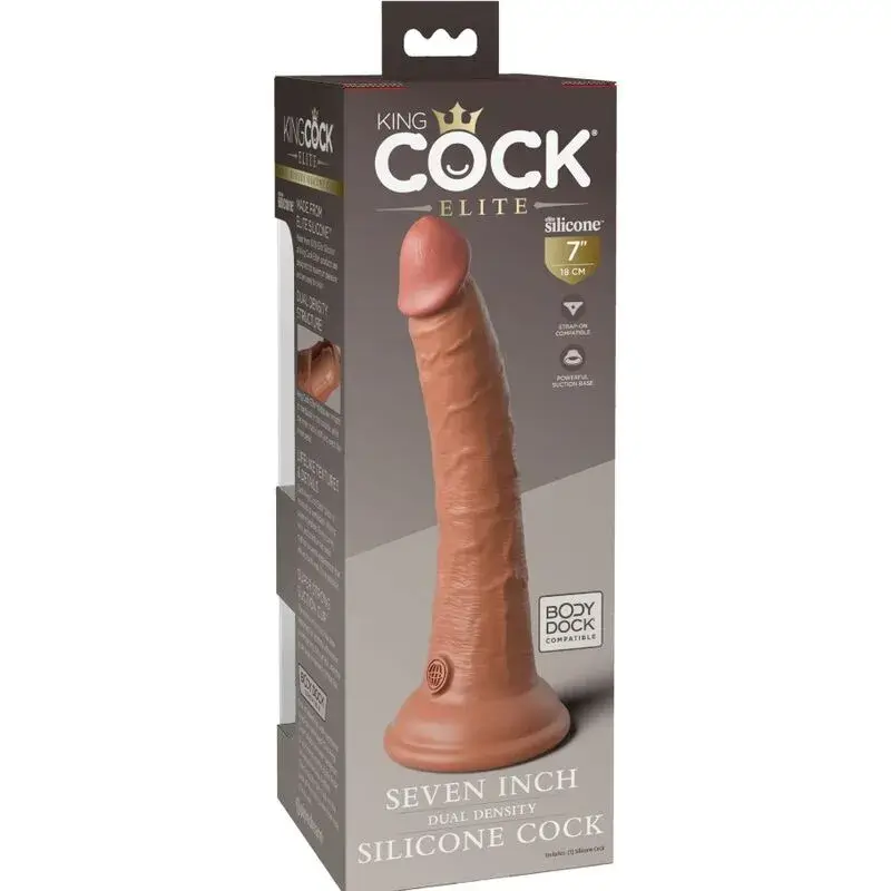Dildo realistico in silicone con ventosa 18 cm ‘KING COCK ELITE’