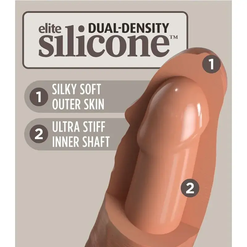 Dildo realistico in silicone con ventosa 18 cm ‘KING COCK ELITE’