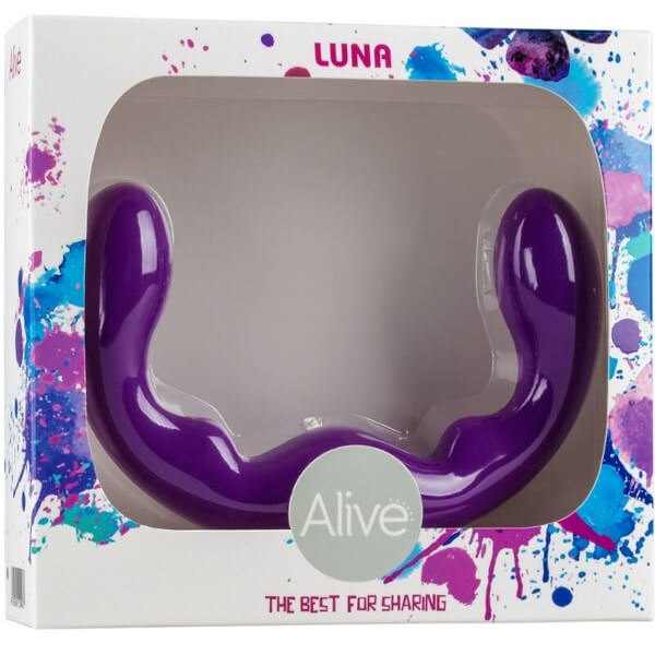 Dildo doppio in silicone viola per la doppia penetrazione LUNA ALIVE