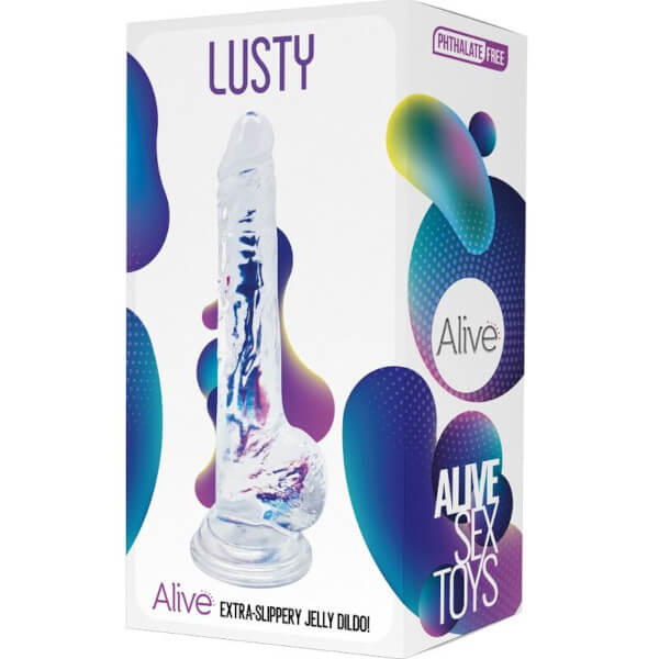 Dildo realistico trasparente da 18 cm LUSTY