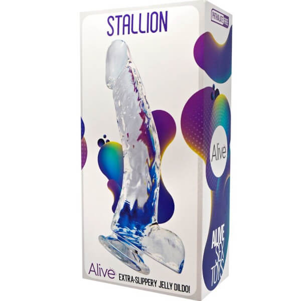 Dildo realistico trasparente da 22 cm STALLION