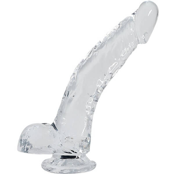 Dildo realistico trasparente da 22 cm STALLION