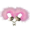 Manette in metallo con piume rosa - ADRIEN LASTIC