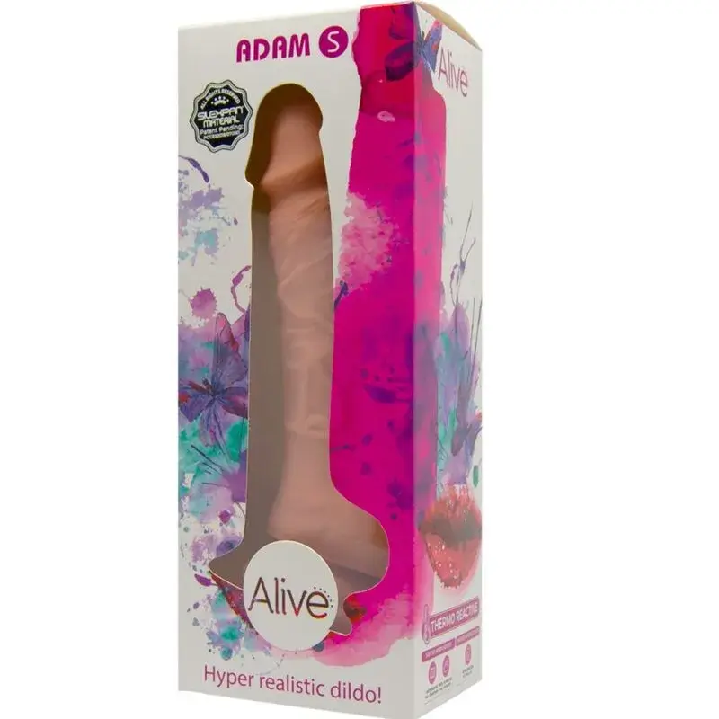 Pene realistico in silicone con ventosa da 17,75 cm ‘ADAM’ S ALIVE