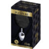 Plug anale progressivo con coda di coniglio nera - Misura M