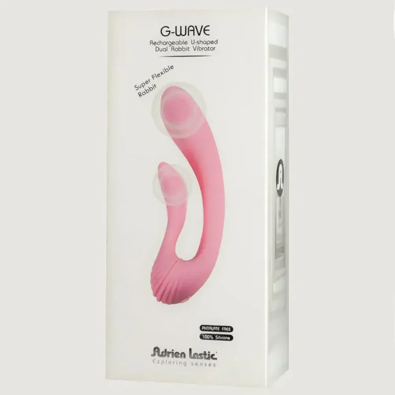 Vibratore rosa per punto G e clitoride ‘G-WAVE’ ADRIEN LASTIC