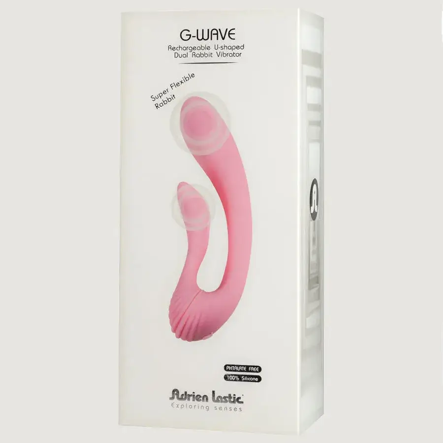 Vibratore rosa per punto G e clitoride ‘G-WAVE’ ADRIEN LASTIC
