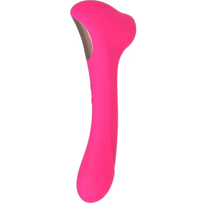 Vibratore con ventosa stimolatrice 20 cm fucsia QUIVER ALIVE