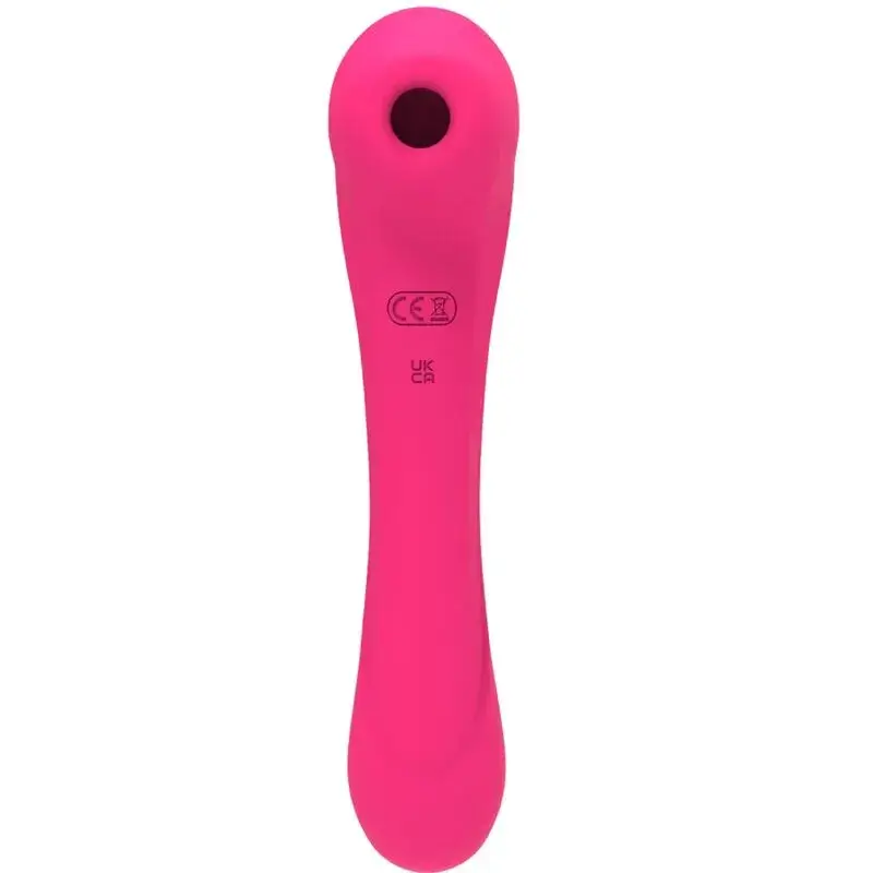 Vibratore con ventosa stimolatrice 20 cm fucsia QUIVER ALIVE