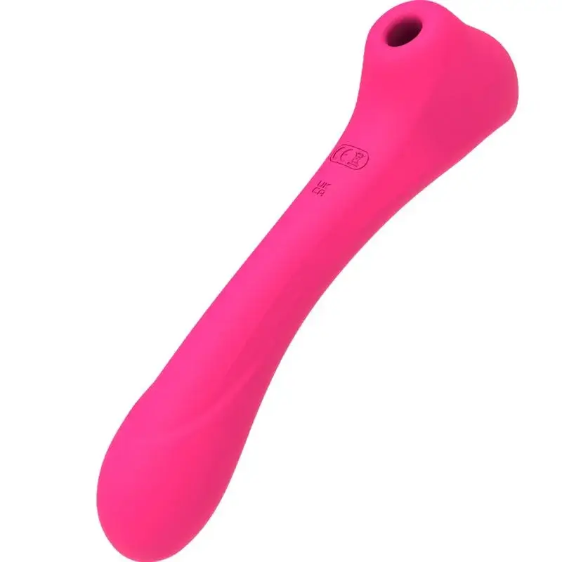Vibratore con ventosa stimolatrice 20 cm fucsia QUIVER ALIVE