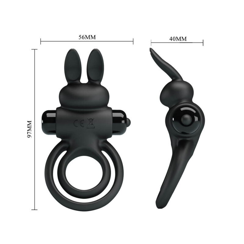 Anello vibrante con rabbit clitorideo 'Vibrant Penis Ring III' PRETTY LOVE