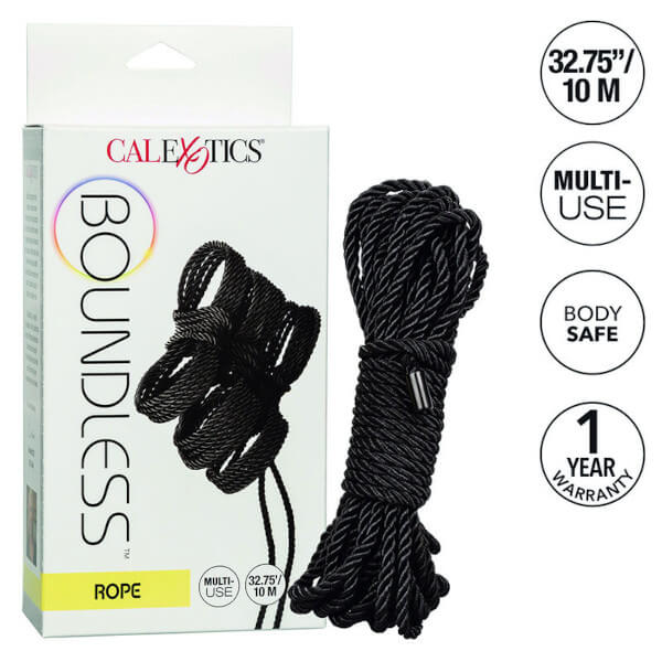 Corda per bondage nera da 10 metri BOUNDLESS ROPE