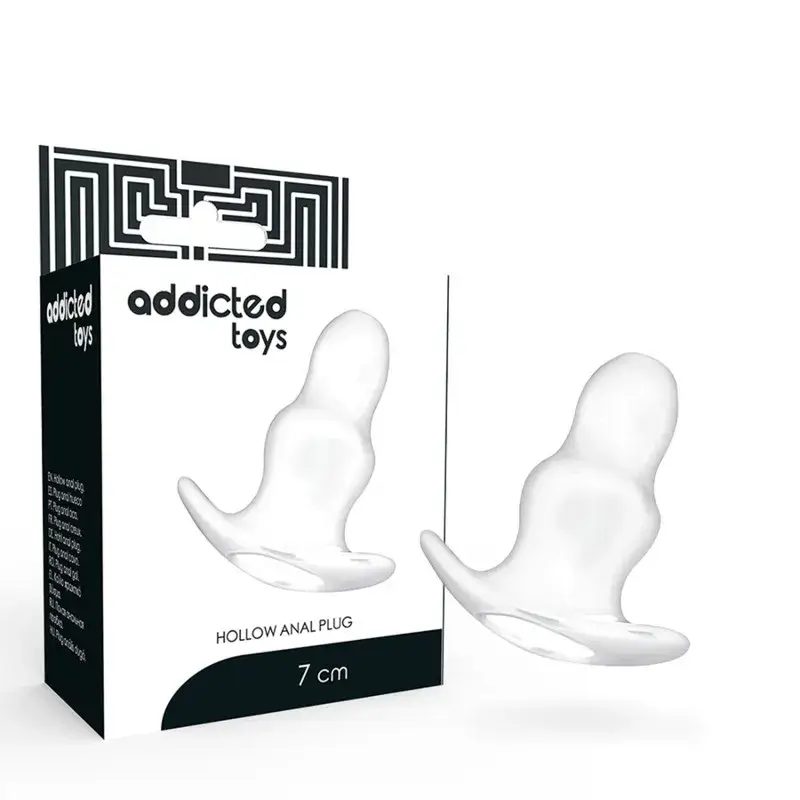 Dilatatore anale 7 cm trasparente forato con doppio diametro ADDICTED TOYS