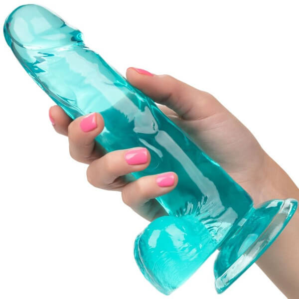 Dildo azzurro con ventosa da 15,3 cm (6″)