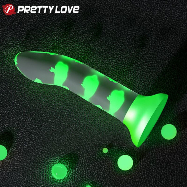 Dildo luminoso in silicone con ventosa da 17 cm PRETTY LOVE