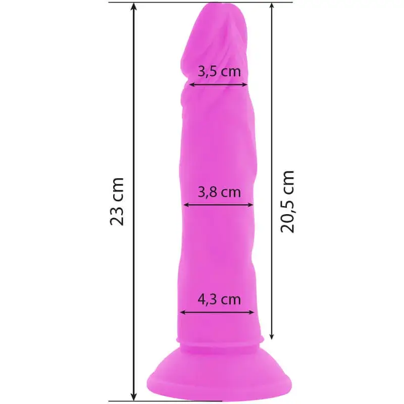 Dildo realistico flessibile vibrante da 23 cm con ventosa e telecomando