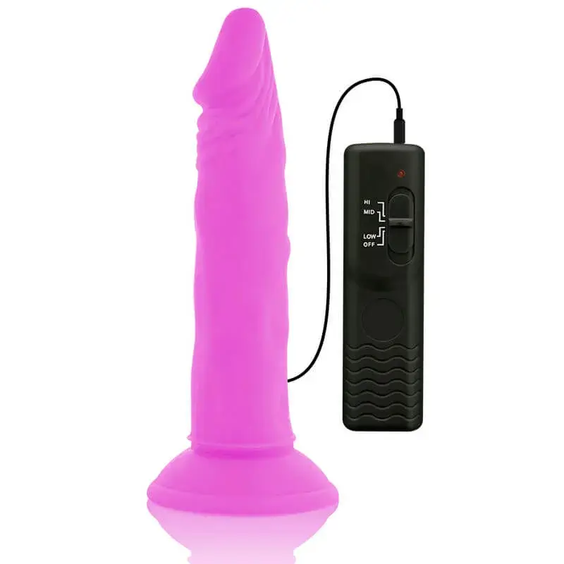 Dildo realistico flessibile vibrante da 23 cm con ventosa e telecomando