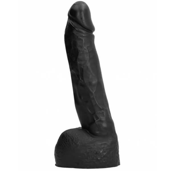 Dildo realistico nero con testicoli 20 cm ALL BLACK