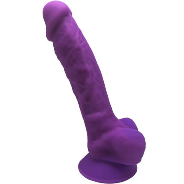 Dildo realistico in silicone viola con ventosa 17,6 cm SILEXD