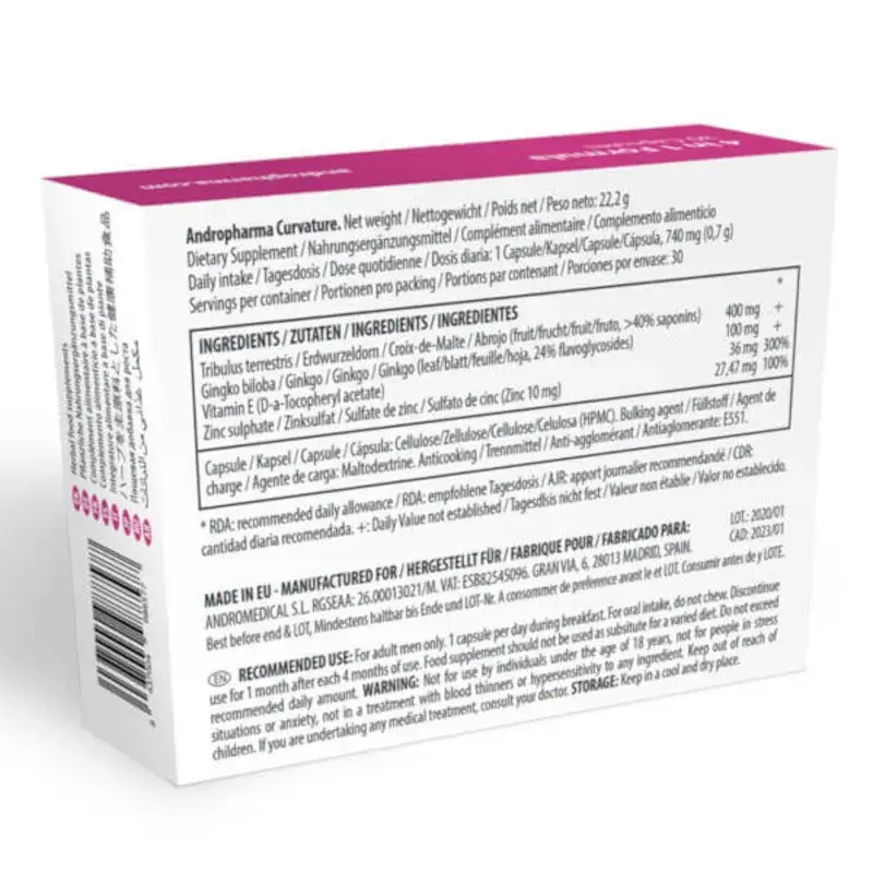 Integratore per la curvatura del pene (Malattia di Peyronie) ANDROPHARMA
