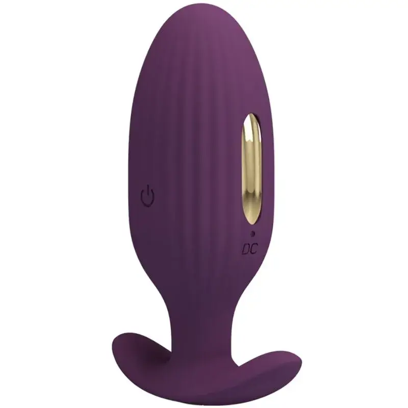 Plug anale vibrante e elettrostimolante in silicone viola ‘JEFFERSON’ PRETTY LOVE