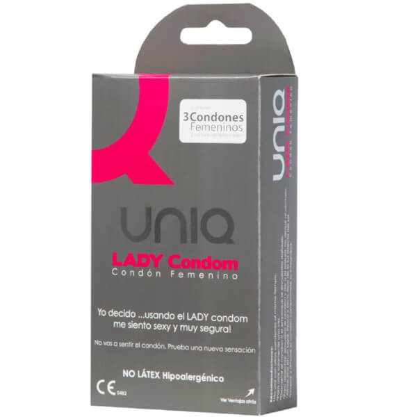 Preservativi femminili senza lattice UNIQ LADY 3 profilattici