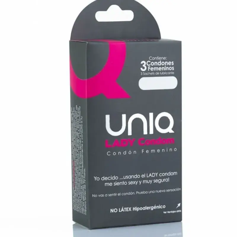 Preservativi femminili senza lattice UNIQ LADY 3 profilattici