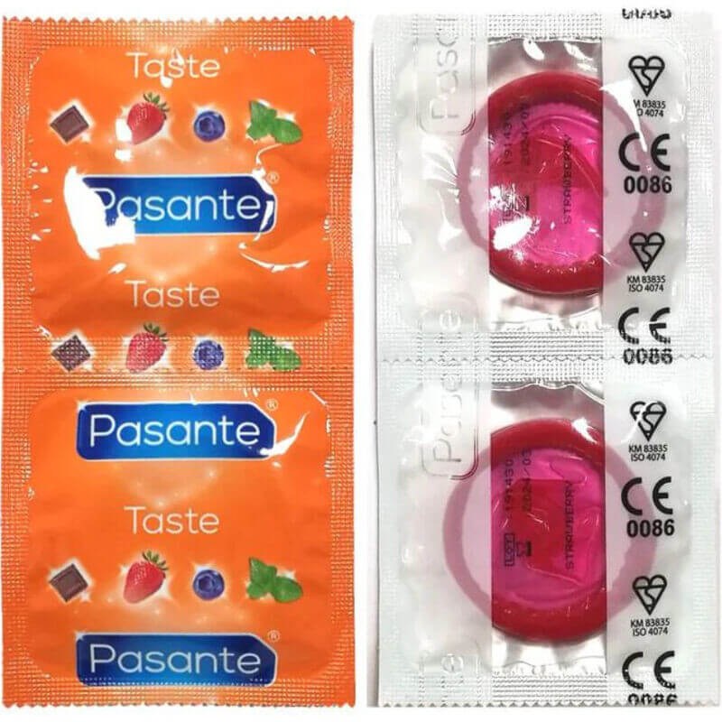 Preservativi alla fragola Pasante 144 profilattici (Sacchetto)