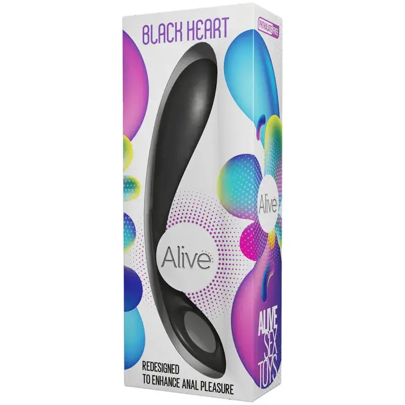 Stimolatore anale silicone 17 cm BLACK HEART ALIVE