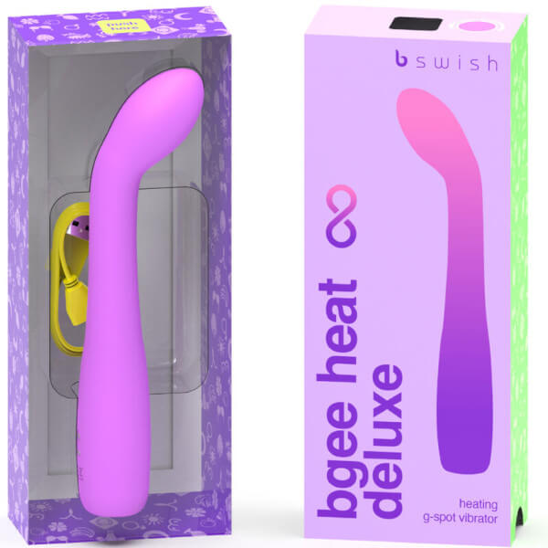 Vibratore punto G ricaricabile in silicone con funzione di riscaldamento BGEE HEAT B SWISH Color lavanda