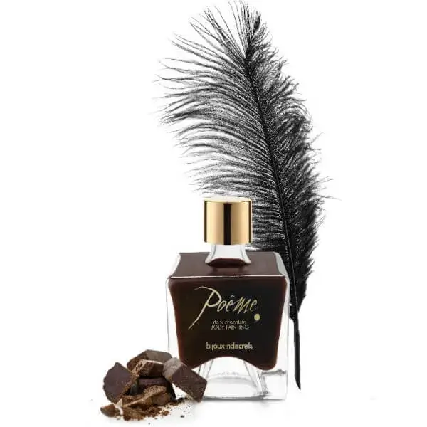 Pittura commestibile al cioccolato fondente per il body painting POEME