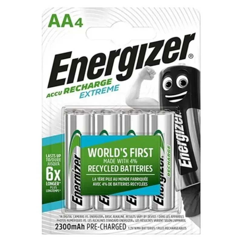 4 Batterie ricaricabili Energizer AA (HR6) 2300 mAh