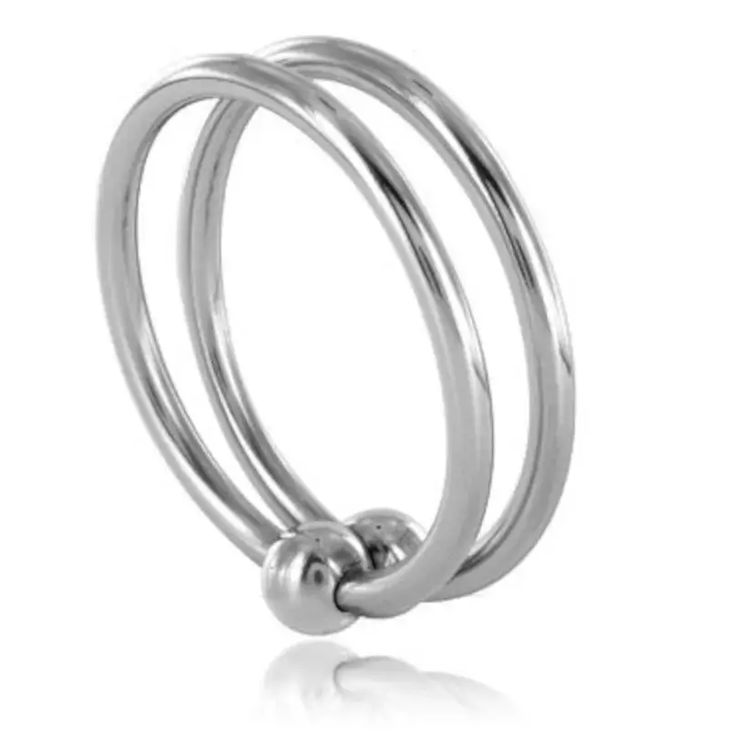 Anello doppio per pene e testicoli da 30 mm METAL HARD
