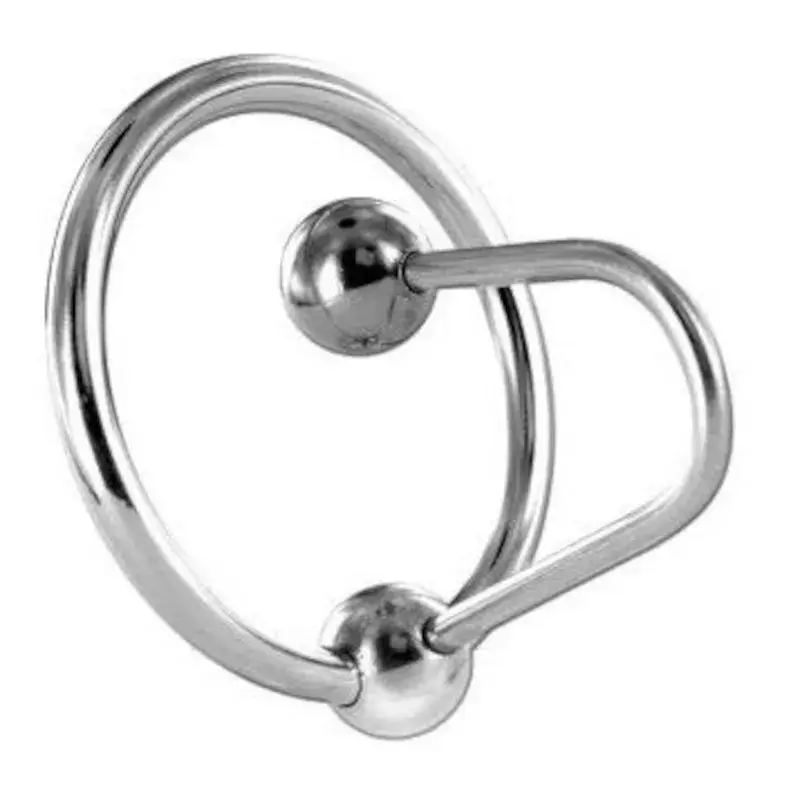 Anello per il pene con dilatatore uretrale a singola sfera METAL HARD