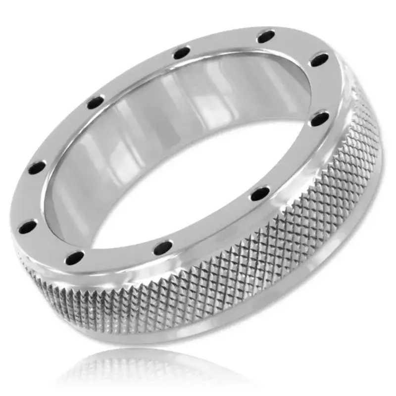 Anello zigrinato per pene o testicoli in acciaio Ø 50 mm METAL HARD