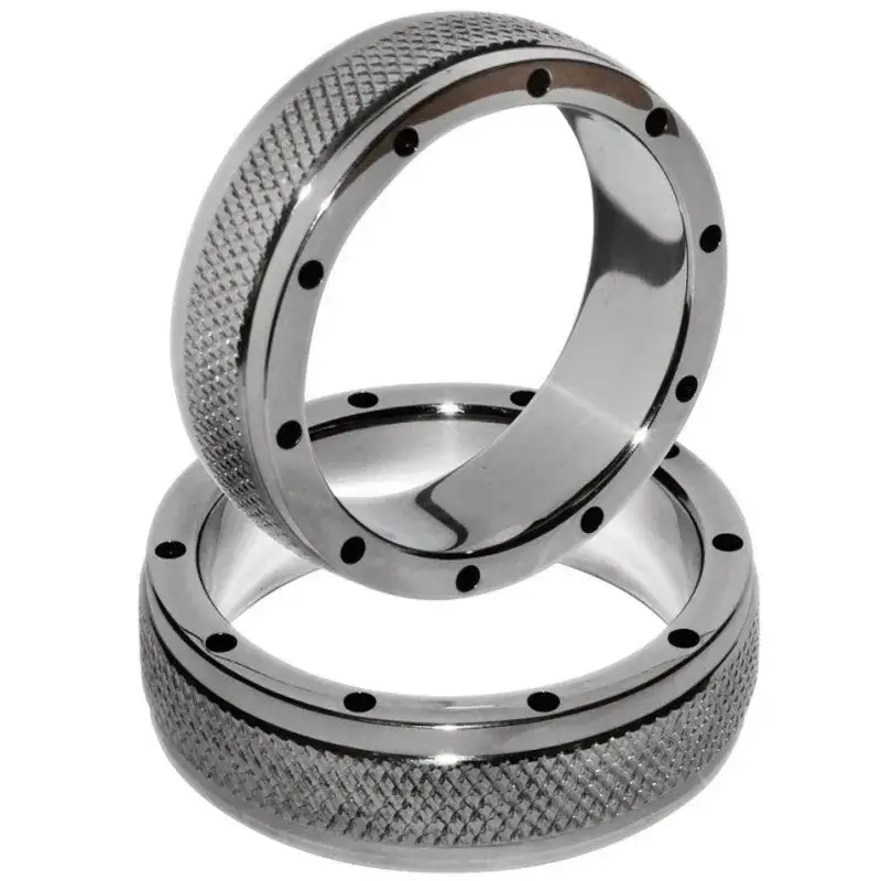 Anello zigrinato per pene o testicoli in acciaio Ø 50 mm METAL HARD