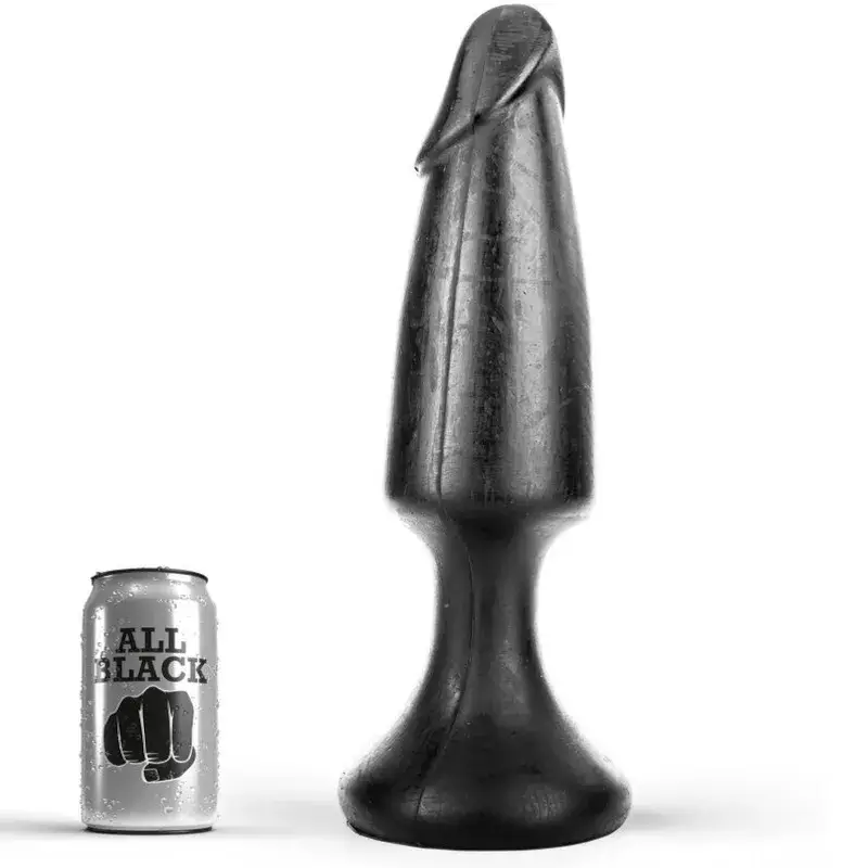 Grande anal plug in PVC da 35 cm x Ø 9 cm ALL BLACK