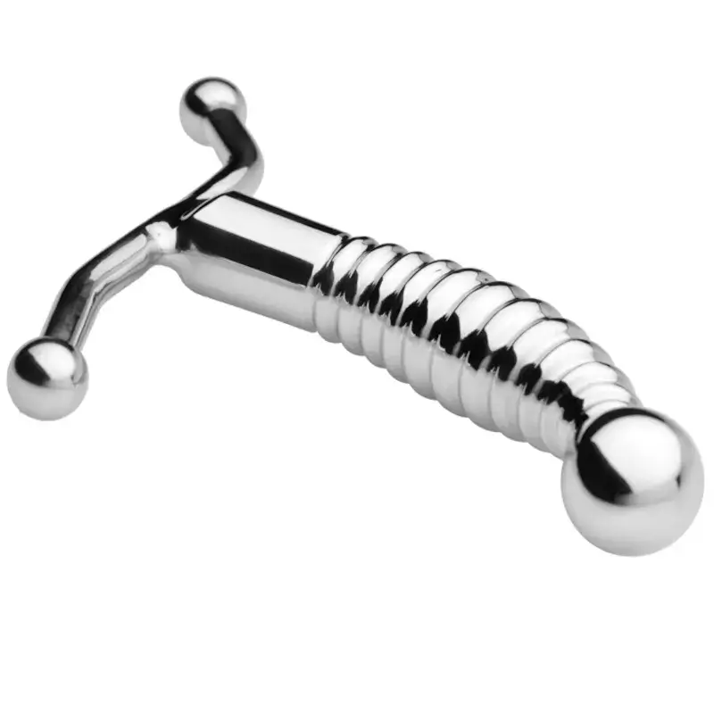 Massaggiatore prostatico curvo in acciaio METAL HARD