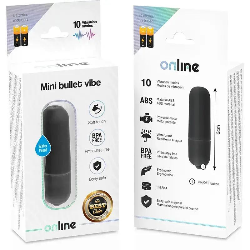 Mini vibratore nero ‘Mini bullet vibe’ della marca ONLINE