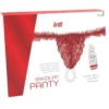 Mutandine rosse da donna con perline e lubrificante ‘BRAZILIAN PANTY’ INTT