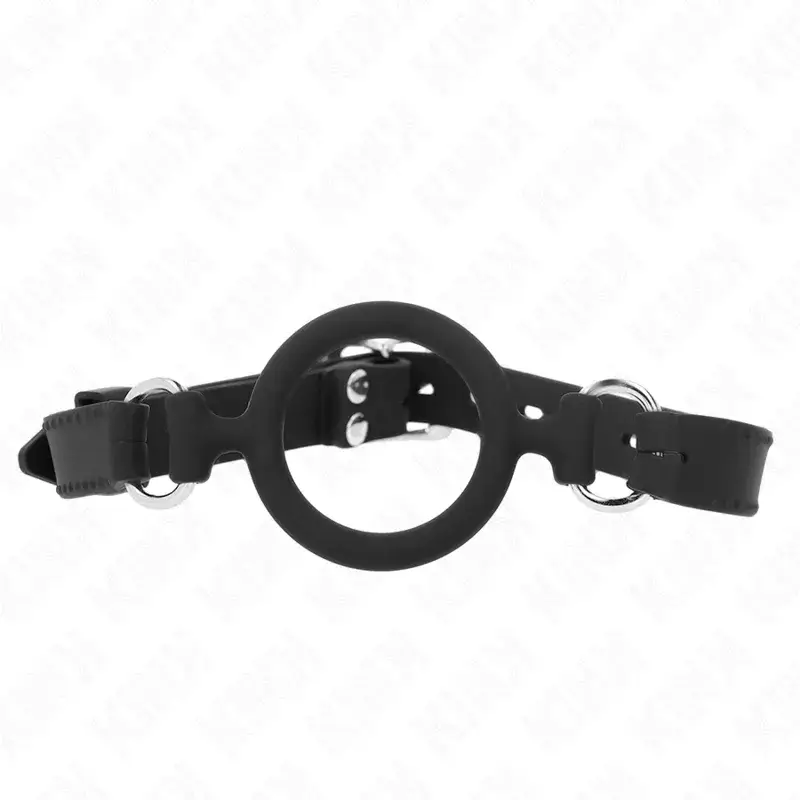 O-Ring Gag in silicone Ø 5 cm con cinturino nero 56 cm KINK