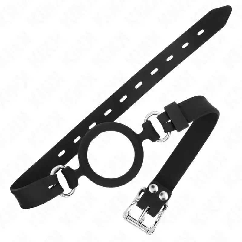O-Ring Gag in silicone Ø 5 cm con cinturino nero 56 cm KINK