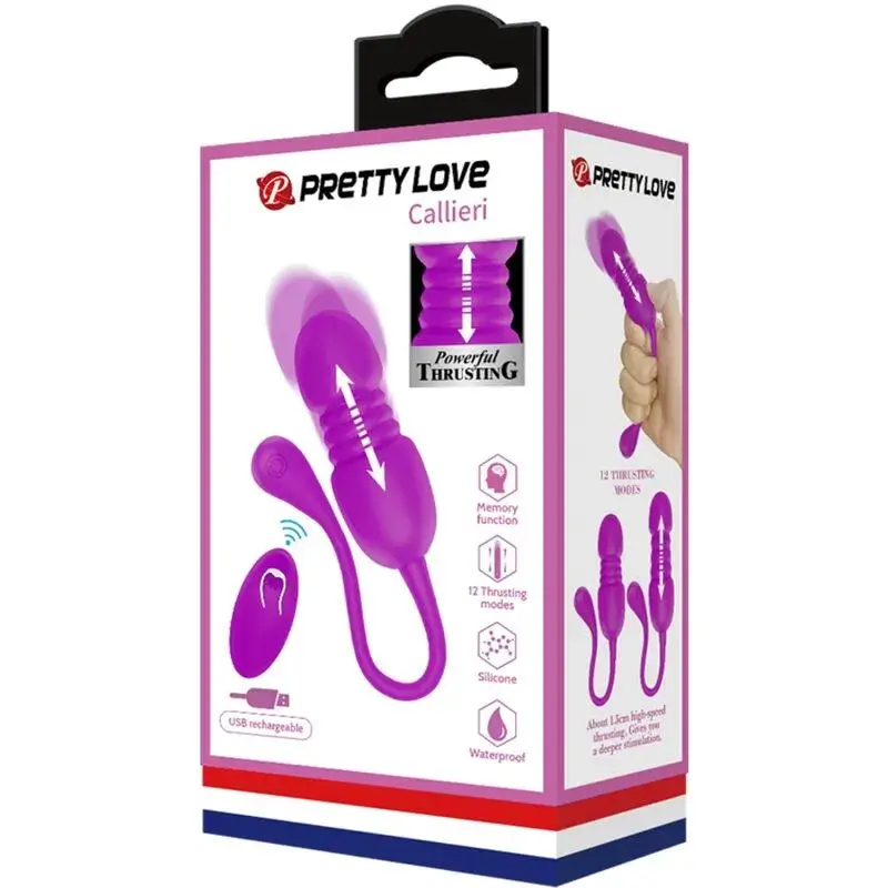 Ovetto vibrante e spingente con telecomando ‘Callieri’ PRETTY LOVE