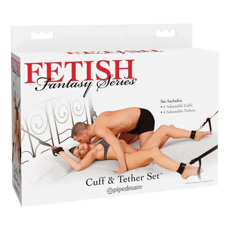 Polsiere e cavigliere da letto con cinghie FETISH FANTASY
